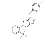 1-(4-fluorobenzyl)-5-[3-(trifluoromethyl)pyridin-2-yl]-1,4,5,6-tetrahydropyrrolo[3,4-c]pyrazole