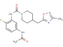 N-[5-(acetylamino)-2-fluorophenyl]-4-[(3-methyl-1,2,4-oxadiazol-5-yl)methyl]piperidine-1-carboxamide