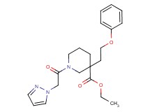 ethyl 3-(2-phenoxyethyl)-1-(1H-pyrazol-1-ylacetyl)-3-piperidinecarboxylate