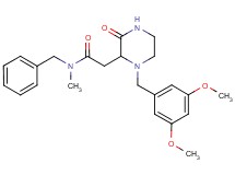 N-benzyl-2-[1-(3,5-dimethoxybenzyl)-3-oxo-2-piperazinyl]-N-methylacetamide