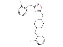 4-(2-fluorobenzyl)-1-{[3-(2-fluorobenzyl)-1,2,4-oxadiazol-5-yl]methyl}piperidine