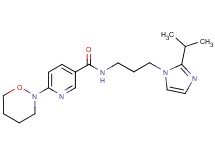 N-[3-(2-isopropyl-1H-imidazol-1-yl)propyl]-6-(1,2-oxazinan-2-yl)nicotinamide