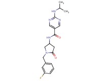 N-[1-(3-fluorobenzyl)-5-oxopyrrolidin-3-yl]-2-(isopropylamino)pyrimidine-5-carboxamide