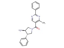 (3R*,4S*)-1-[(4-methyl-2-phenylpyrimidin-5-yl)carbonyl]-4-phenylpyrrolidin-3-amine