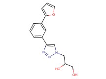 3-{4-[3-(2-furyl)phenyl]-1H-1,2,3-triazol-1-yl}propane-1,2-diol