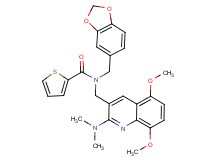N-(1,3-benzodioxol-5-ylmethyl)-N-{[2-(dimethylamino)-5,8-dimethoxy-3-quinolinyl]methyl}-2-thiophenecarboxamide