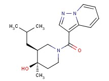 (3S*,4R*)-3-isobutyl-4-methyl-1-(pyrazolo[1,5-a]pyridin-3-ylcarbonyl)-4-piperidinol