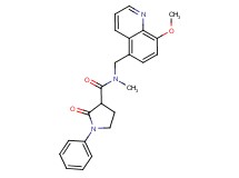 N-[(8-methoxyquinolin-5-yl)methyl]-N-methyl-2-oxo-1-phenylpyrrolidine-3-carboxamide