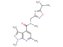 N-[(5-isopropyl-1,2,4-oxadiazol-3-yl)methyl]-N,1,3,6-tetramethyl-1H-pyrazolo[3,4-b]pyridine-4-carboxamide