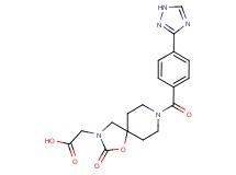 {2-oxo-8-[4-(1H-1,2,4-triazol-3-yl)benzoyl]-1-oxa-3,8-diazaspiro[4.5]dec-3-yl}acetic acid