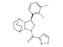 (2R*,3S*,6R*)-3-(2,3-difluorophenyl)-5-(3-isoxazolylcarbonyl)-1,5-diazatricyclo[5.2.2.0~2,6~]undecane