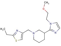 1-[(2-ethyl-1,3-thiazol-4-yl)methyl]-3-[1-(2-methoxyethyl)-1H-imidazol-2-yl]piperidine