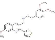 2-(3,4-dimethoxyphenyl)-N-{[7-methoxy-2-(3-thienyl)-3-quinolinyl]methyl}ethanamine