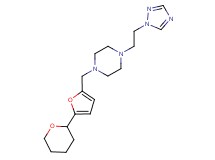 1-{[5-(tetrahydro-2H-pyran-2-yl)-2-furyl]methyl}-4-[2-(1H-1,2,4-triazol-1-yl)ethyl]piperazine