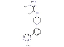 1-[3-(2-methyl-4-pyrimidinyl)phenyl]-N-[1-(4-methyl-4H-1,2,4-triazol-3-yl)ethyl]-4-piperidinamine
