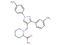 1-{[3-(3-methylphenyl)-1-(4-methylphenyl)-1H-pyrazol-4-yl]methyl}-2-piperidinecarboxamide