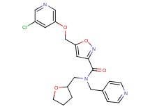 5-{[(5-chloro-3-pyridinyl)oxy]methyl}-N-(4-pyridinylmethyl)-N-(tetrahydro-2-furanylmethyl)-3-isoxazolecarboxamide