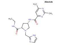 N-[(3S,5S)-5-[(ethylamino)carbonyl]-1-(1H-imidazol-2-ylmethyl)pyrrolidin-3-yl]-2,6-dimethylpyrimidine-4-carboxamide