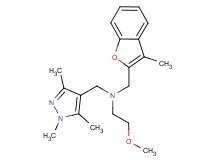 (2-methoxyethyl)[(3-methyl-1-benzofuran-2-yl)methyl][(1,3,5-trimethyl-1H-pyrazol-4-yl)methyl]amine