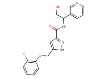 5-[(2-fluorophenoxy)methyl]-N-(2-hydroxy-1-pyridin-3-ylethyl)-1H-pyrazole-3-carboxamide