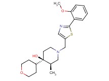 (3R*,4R*)-1-{[2-(2-methoxyphenyl)-1,3-thiazol-5-yl]methyl}-3-methyl-4-(tetrahydro-2H-pyran-4-yl)piperidin-4-ol