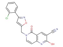 6-{[3-(2-chlorophenyl)-5-isoxazolyl]methyl}-2-hydroxy-5-oxo-5,6-dihydro-1,6-naphthyridine-3-carbonitrile