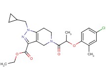 ethyl 5-[2-(4-chloro-2-methylphenoxy)propanoyl]-1-(cyclopropylmethyl)-4,5,6,7-tetrahydro-1H-pyrazolo[4,3-c]pyridine-3-carboxylate