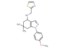 1-(4-methoxyphenyl)-6,6-dimethyl-N-(1,3-thiazol-2-ylmethyl)-4,5,6,7-tetrahydro-1H-indazol-4-amine