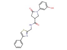 1-(3-hydroxyphenyl)-5-oxo-N-[(4-phenyl-1,3-thiazol-2-yl)methyl]pyrrolidine-3-carboxamide