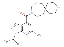 9-[(1-isopropyl-6-methyl-1H-pyrazolo[3,4-b]pyridin-4-yl)carbonyl]-3,9-diazaspiro[5.6]dodecane hydrochloride
