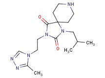 1-isobutyl-3-[2-(3-methyl-4H-1,2,4-triazol-4-yl)ethyl]-1,3,8-triazaspiro[4.5]decane-2,4-dione hydrochloride
