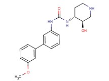 N-[rel-(3R,4R)-3-hydroxy-4-piperidinyl]-N'-(3'-methoxy-3-biphenylyl)urea hydrochloride