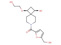 (1R*,3S*)-3-(2-hydroxyethoxy)-7-[5-(hydroxymethyl)-2-furoyl]-7-azaspiro[3.5]nonan-1-ol