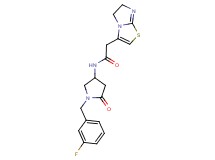 2-(5,6-dihydroimidazo[2,1-b][1,3]thiazol-3-yl)-N-[1-(3-fluorobenzyl)-5-oxopyrrolidin-3-yl]acetamide