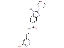 N-[2-(6-hydroxy-4-pyrimidinyl)ethyl]-1-methyl-2-(4-morpholinyl)-1H-benzimidazole-5-carboxamide