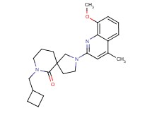 7-(cyclobutylmethyl)-2-(8-methoxy-4-methyl-2-quinolinyl)-2,7-diazaspiro[4.5]decan-6-one