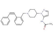 N-(1-{1-[2-(phenylethynyl)benzyl]-4-piperidinyl}-1H-pyrazol-5-yl)acetamide