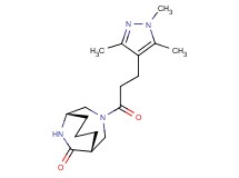 (1S*,5R*)-3-[3-(1,3,5-trimethyl-1H-pyrazol-4-yl)propanoyl]-3,9-diazabicyclo[3.3.2]decan-10-one