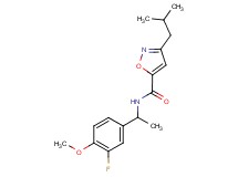 N-[1-(3-fluoro-4-methoxyphenyl)ethyl]-3-isobutyl-5-isoxazolecarboxamide