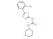 N-[5-(2-methylphenyl)-1,3,4-thiadiazol-2-yl]-N'-3-piperidinylurea trifluoroacetate
