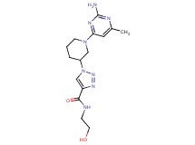 1-[1-(2-amino-6-methylpyrimidin-4-yl)piperidin-3-yl]-N-(2-hydroxyethyl)-1H-1,2,3-triazole-4-carboxamide