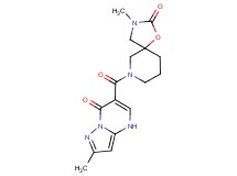 3-methyl-7-[(2-methyl-7-oxo-4,7-dihydropyrazolo[1,5-a]pyrimidin-6-yl)carbonyl]-1-oxa-3,7-diazaspiro[4.5]decan-2-one
