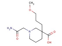 1-(2-amino-2-oxoethyl)-3-(3-methoxypropyl)-3-piperidinecarboxylic acid