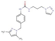 N-{4-[(3,5-dimethyl-1H-pyrazol-1-yl)methyl]phenyl}-N'-[3-(1H-1,2,3-triazol-1-yl)propyl]urea