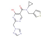 N-cyclopropyl-4-hydroxy-N-(3-thienylmethyl)-2-(1H-1,2,4-triazol-1-ylmethyl)pyrimidine-5-carboxamide
