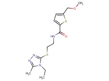 N-{2-[(4-ethyl-5-methyl-4H-1,2,4-triazol-3-yl)thio]ethyl}-5-(methoxymethyl)thiophene-2-carboxamide