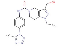 1-ethyl-3-(hydroxymethyl)-N-[4-(5-methyl-1H-tetrazol-1-yl)phenyl]-1,4,6,7-tetrahydro-5H-pyrazolo[4,3-c]pyridine-5-carboxamide
