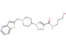 1-[1-(1-benzothien-2-ylmethyl)-4-piperidinyl]-N-(3-hydroxypropyl)-1H-1,2,3-triazole-4-carboxamide