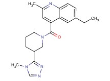 6-ethyl-2-methyl-4-{[3-(4-methyl-4H-1,2,4-triazol-3-yl)-1-piperidinyl]carbonyl}quinoline
