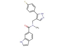 N-{[5-(4-fluorophenyl)-1H-pyrazol-4-yl]methyl}-N-methyl-1H-indole-6-carboxamide